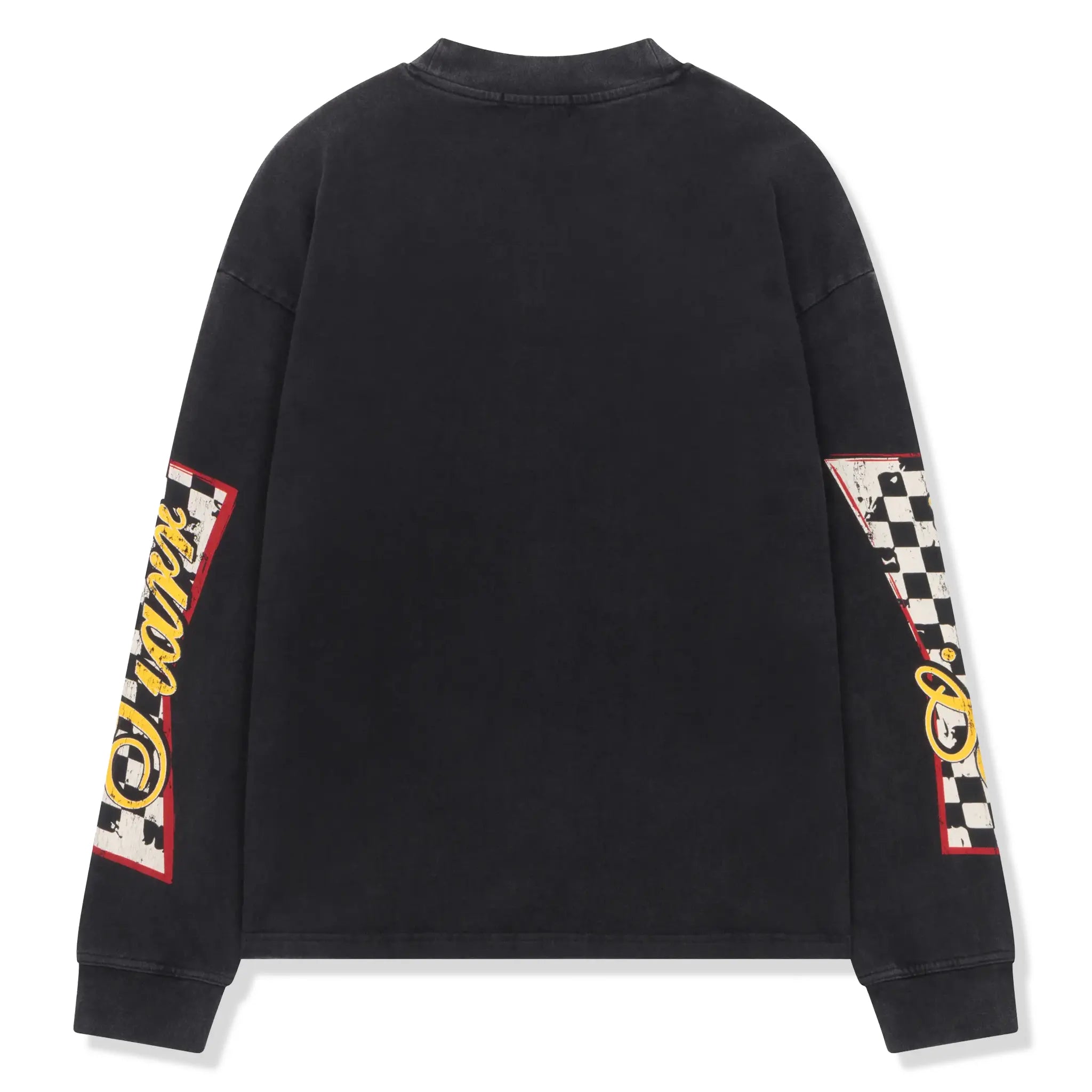 Back View of SIARR No Limits L/S Washed Black T-Shirt